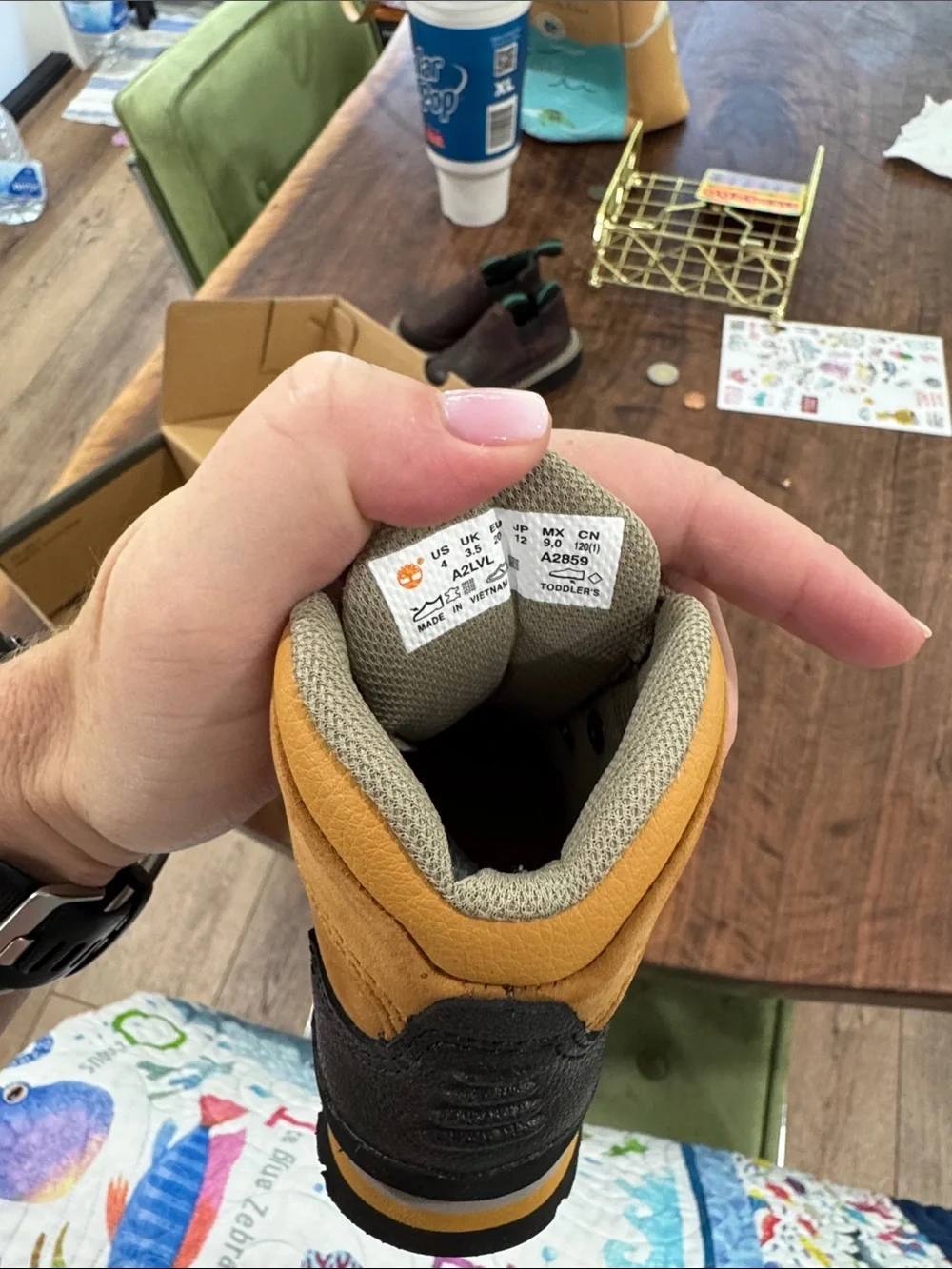 Timberland Kids Tan and Black Duck Boot
